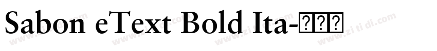 Sabon eText Bold Ita字体转换